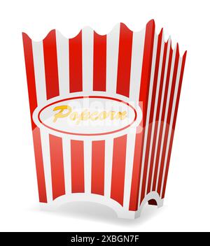popcorn packaging sweet snack vector illustration isolated on white background Stock Vector