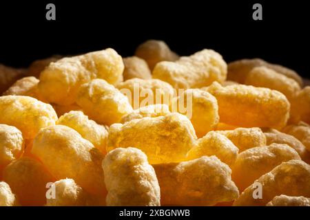 corn sticks macro closeup detail on black Stock Photo