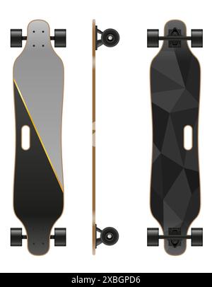 skateboard for extreme sports and active entertainment vector illustration isolated on white background Stock Vector