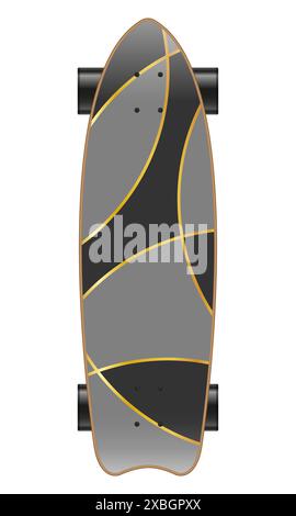 skateboard for extreme sports and active entertainment vector illustration isolated on white background Stock Vector
