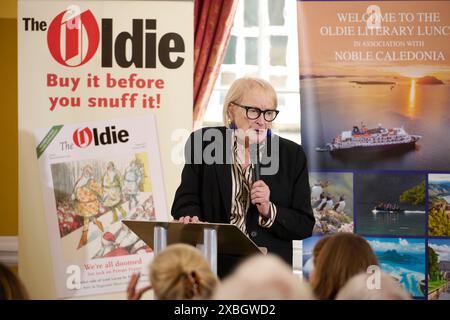 Linda McDougall at The Oldie Literary Lunch 11-06-24 Stock Photo