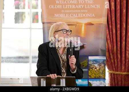 Linda McDougall at The Oldie Literary Lunch 11-06-24 Stock Photo