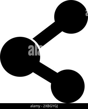 Minimalist black share icon for digital platforms. Stock Vector