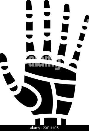 palm robot hand gesture glyph icon vector illustration Stock Vector ...