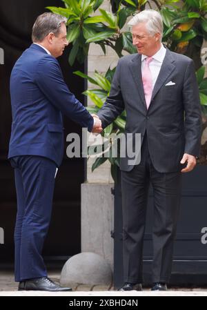 King Philippe - Filip of Belgium and N-VA chairman Bart De Wever ...