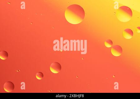 Red and yellow bubbles on an abstract background Stock Photo