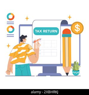 Tax optimization. Financial efficiency, budgeting and economy idea