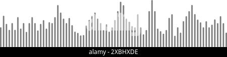 seamless sound waveform pattern for music players, podcasts, and video editors. Stock Vector