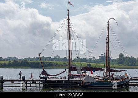 Boats, museum harbour, Kappeln, Schlei, Schleswig-Holstein, Germany Stock Photo