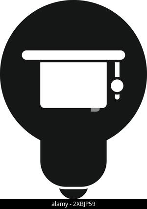 Simple yet powerful icon representing the fusion of education and innovative thinking Stock Vector
