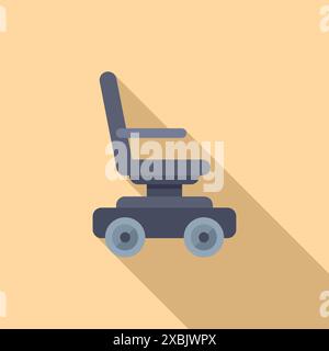 Electric wheelchair, offering increased mobility and freedom for individuals with disabilities Stock Vector
