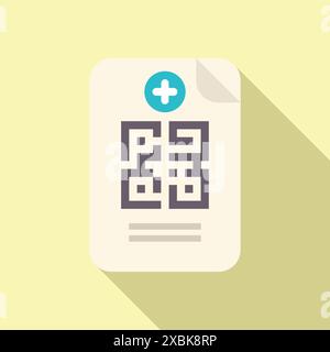 Qr code is providing access to online medical consultation Stock Vector