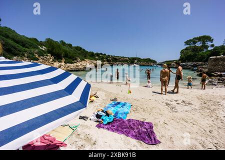 Cala Sa Nau beach, Santaniy, Mallorca, balearic islands, Spain Stock Photo