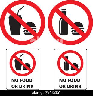 No food or drink banners on a white background Stock Vector