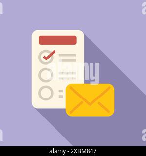 Marketing strategy with newsletter and checklist, sending email campaign concept Stock Vector