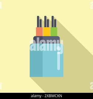 Fiber optic cable is transferring big data through wires Stock Vector