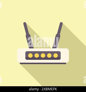 Wireless router providing strong internet signal for seamless browsing experience Stock Vector