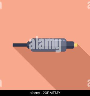 Illustration featuring an optical cable transmitting digital data, highlighting its speed and reliability for high performance networking Stock Vector