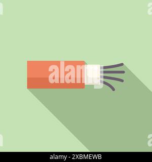 Optical fiber cable transmitting digital data with high speed through optical fibers Stock Vector