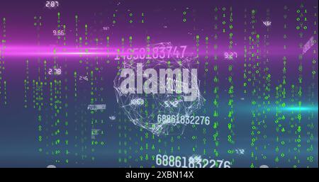 Image of shapes over data processing Stock Photo - Alamy