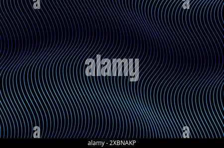 3D Vector wave lines pattern smooth curve flowing dynamic blue green gradient light isolated on black background for concept technology Stock Vector