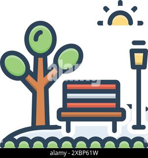 Icon for park,garden Stock Vector