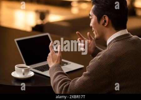 Businessman Working From Home Stock Photo