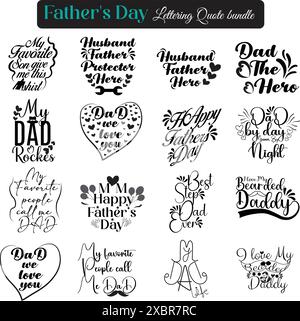 Father's Day Quote  Craft Design Stock Vector