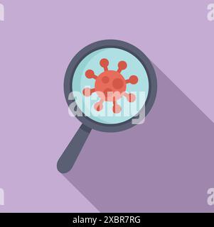 Magnifying glass showing bacteria on hand Stock Vector Image & Art - Alamy