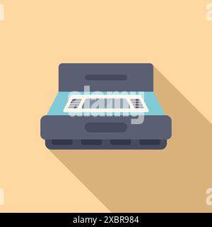 Illustration of an atm for withdrawing money with a screen showing a bank operation, banking and finance concept Stock Vector