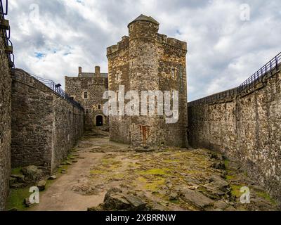 Blackness Castle courtyard in Scotland a view from inside this ancient fortification. Stock Photo