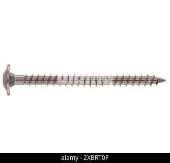 Metal Screw Isolated on White Background Stock Photo