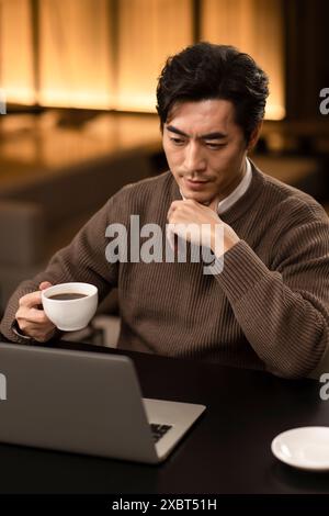 Businessman Working From Home Stock Photo
