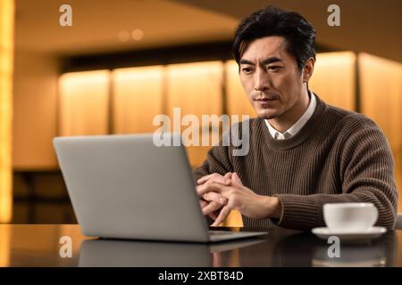 Businessman Working From Home Stock Photo