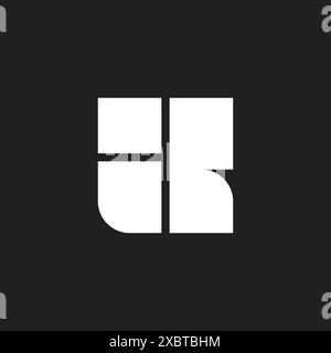 letter ir squares simple geometric logo vector Stock Vector