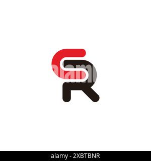 letter cr fun concept colorful logo vector Stock Vector