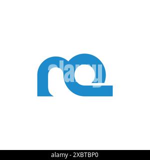 letter m blue wave abstract water logo vector Stock Vector
