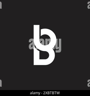 letter bd curves geometric linear logo vector Stock Vector