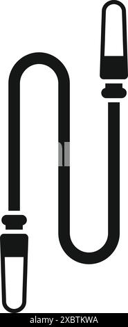 Electronic cigarette device is charging with usb cable icon in simple style on a white background Stock Vector