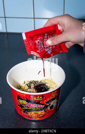 Instant Buldak 2 x Spicy Chicken Ramen noodles from the South Korean