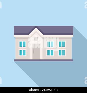 Modern suburban house is standing in the suburbs Stock Vector