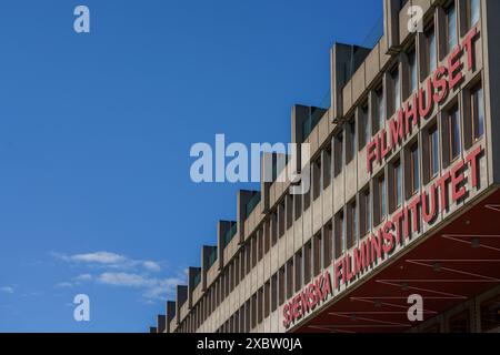 Architectural detail of the Swedish Film Institute Building, Svenska Filminstitutet In Stockholm, Sweden Stock Photo