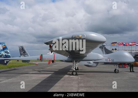 Jagel, Germany. 11th June, 2024. A Swiss Air Force F-18 fighter jet ...