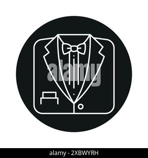 Dress code line black icon. Sign for web page, mobile app, button, logo. Vector isolated button. Editable stroke. Stock Vector