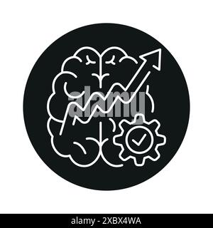 Skills and abilities line black icon. Sign for web page, mobile app, button, logo. Vector isolated button. Editable stroke. Stock Vector