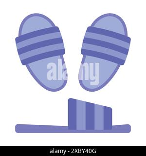 Home Comfortable slippers vector. flip flop icon illustration vector. Comfortable flips vector Stock Vector