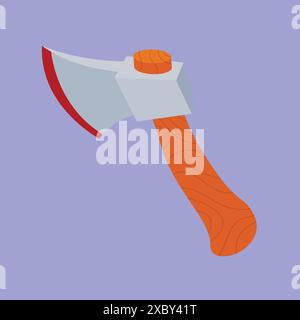 Axe tool icon vector. Sharp Axe wood cutter icon vector. Sharp Axe illustration Stock Vector