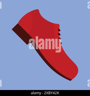 Leather shoe vector icon. Leather office shoe illustration Stock Vector