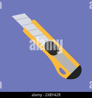 Cutter knife icon vector. Paper Cutter Knife illustration. Knife tool vector Stock Vector