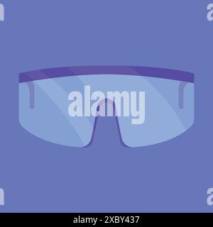 Chemistry lab protection glasses. Lab experiment protective glasses eye wear Stock Vector